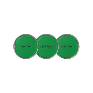 Green Create Your Own Add Text button Golf Ball Marker