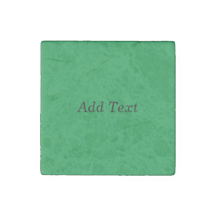 Green Create Your Own Add Text button Stone Magnet