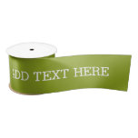 Green Create Your Own - Make It Yours Custom Text Satin Ribbon at Zazzle
