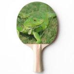 Green Creeping Lizard Ping Pong Paddle
