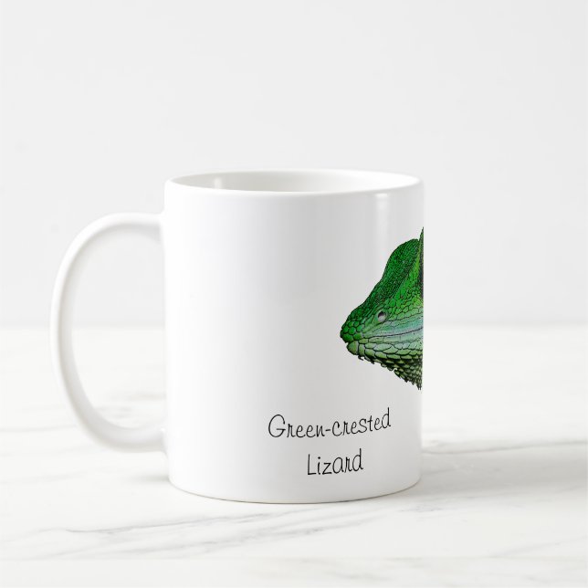 Green-crested Lizard Mug (Left)