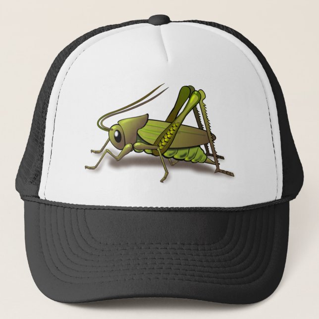 Green Cricket Insect Trucker Hat (Front)