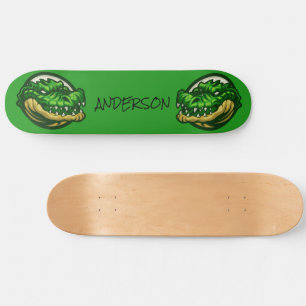 Green Croc Theme Skateboard