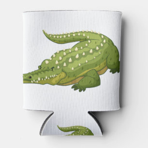 Green crocodile can cooler
