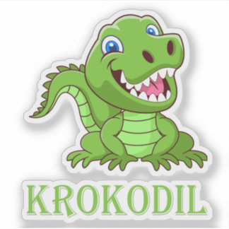 green crocodile sticker