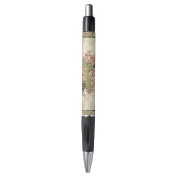 Green Cross And Pink Flowers Pen by justcrosses at Zazzle