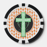 Green Cross.png Poker Chips at Zazzle
