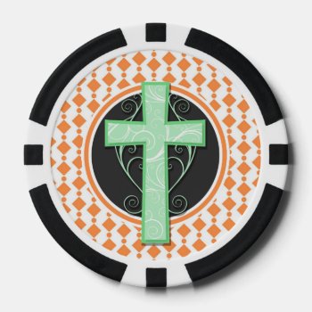 Green Cross.png Poker Chips by doozydoodles at Zazzle