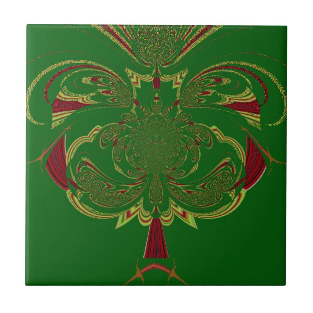 Green Crown Ceramic Tile (Front)