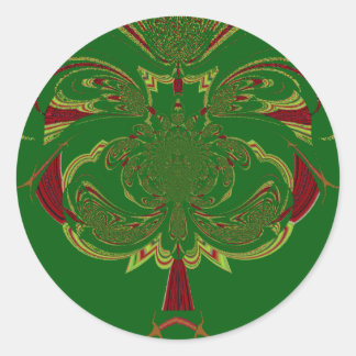 Green Crown Classic Round Sticker