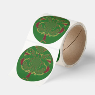 Green Crown Classic Round Sticker