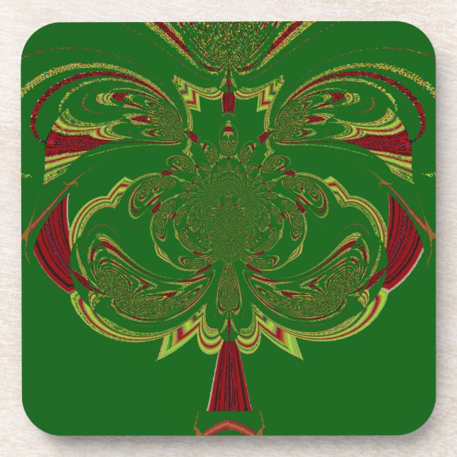 Green Crown Drink Coaster (Front)