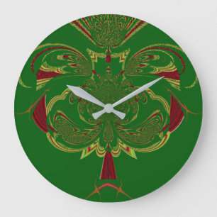 Green Crown Large Clock