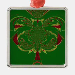 Green Crown Metal Ornament