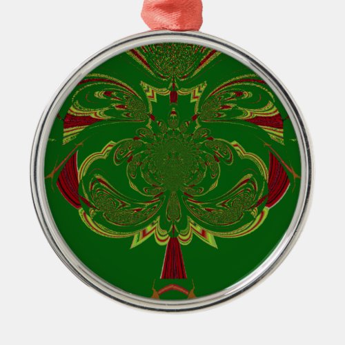 Green Crown Metal Ornament