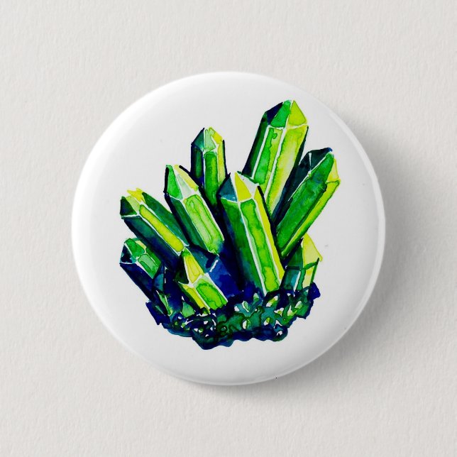 Green Crystal Button (Front)