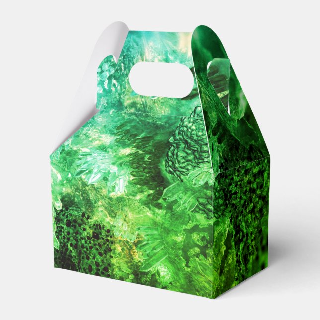 Green Crystals Favor Boxes (Front Side)