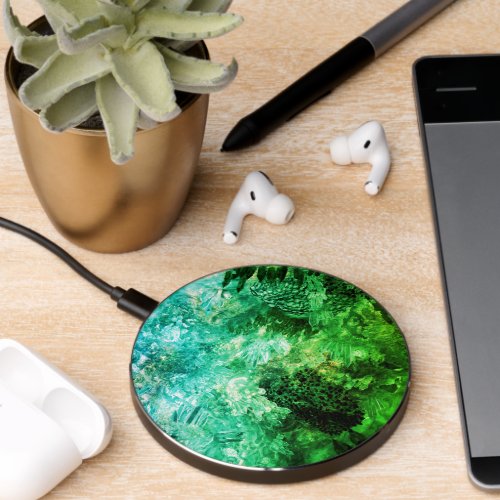Green Crystals Wireless Charger