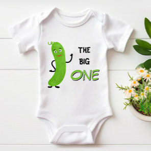 Green cucumber baby bodysuit