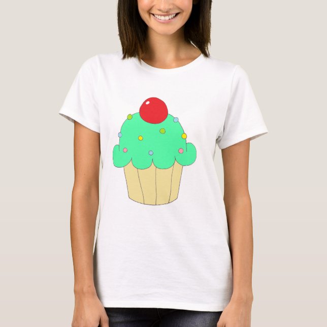Green Cupcake T-Shirt (Front)