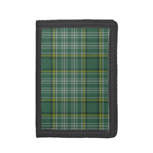 Green Currie Tartan Plaid Trifold Wallet