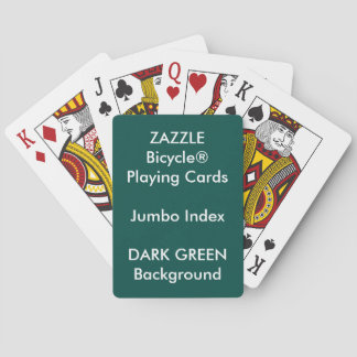 GREEN Custom Bicycle® Jumbo Index Playing Cards