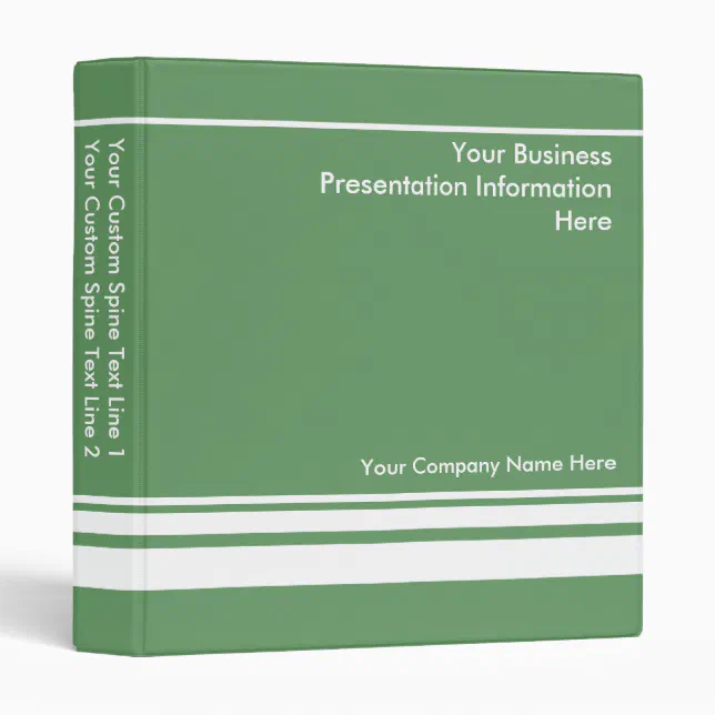 presentation binder green