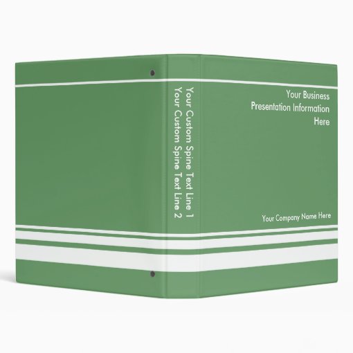 presentation binder green