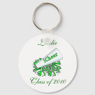 Green Custom Cheerleader KeyChain