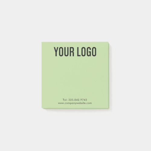 Green Custom Company Logo Branded Post_it Notes