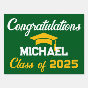 Green Custom Graduation Congrats Class of 2025 Sign