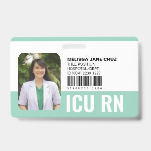 Green Custom Hospital Medical Staff Nurse Doctor Badge