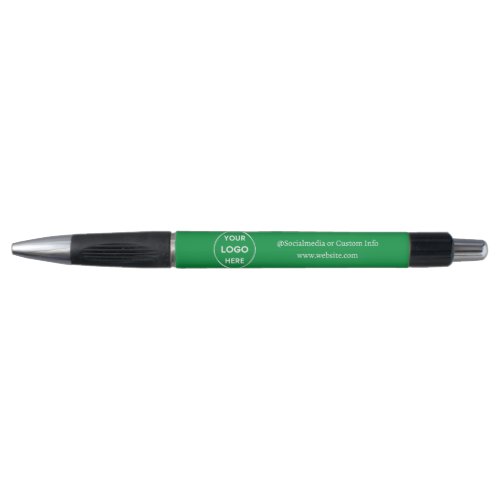 Green Custom Logo Text Modern Minimalist Business Pen