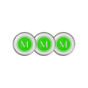 Green Custom Monogram Golf Ball Marker