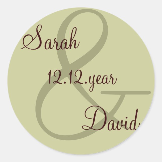 green Custom Monogram label (Front)