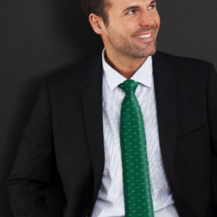 Green Custom Name Monogram Quote  Neck Tie