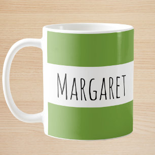 Green Custom Name Personalized Coffee Mug
