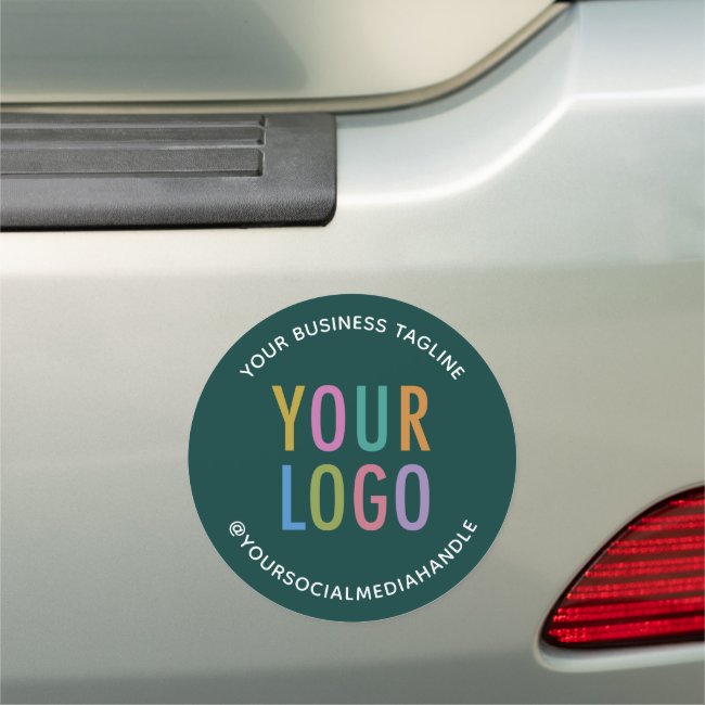 Green Custom Round Car Bumper Magnet No Minimum