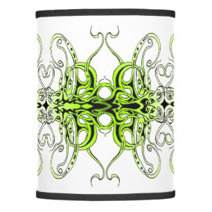 Green Custom Tribal Tattoo Design Lamp Shade
