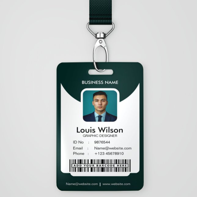 Green | Customizable Employee ID Company Security Badge (Creator Uploaded)