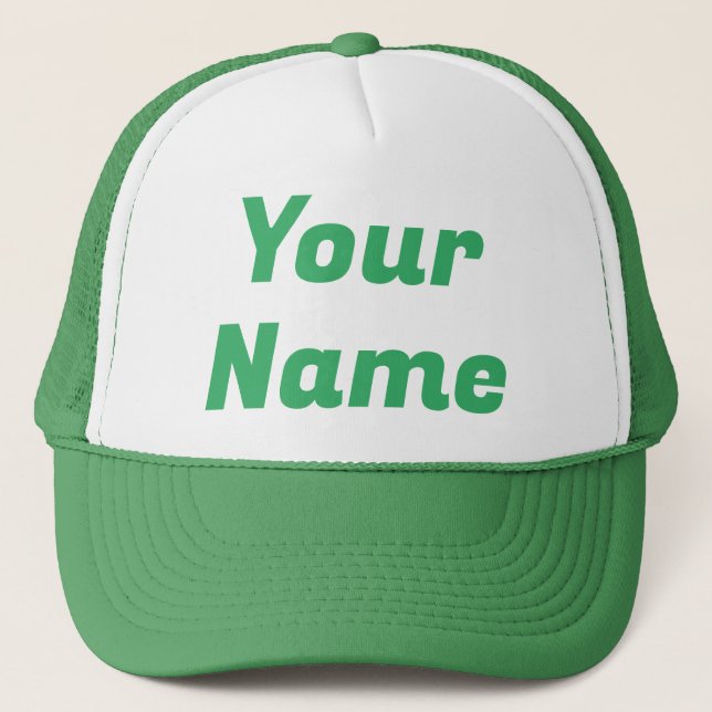 Green CUSTOMIZABLE Trucker Hat (Front)