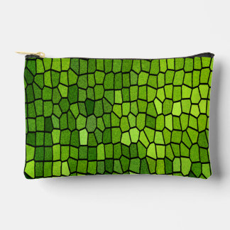 Green Cut Glass Look  Accessory Pouch