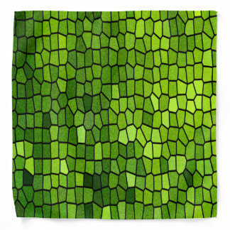 Green Cut Glass Look Bandana