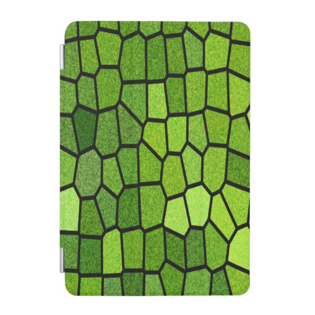 Green Cut Glass Look  iPad Mini Cover (Front)