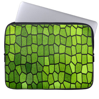 Green Cut Glass Look Laptop Sleeve