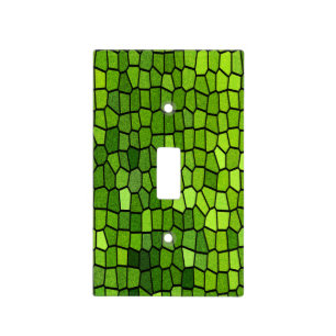 Green Cut Glass Look Light Switch Cover