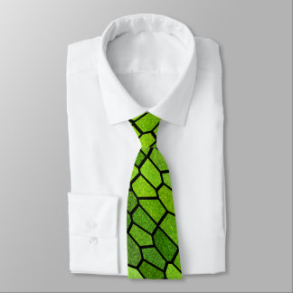 Green Cut Glass Look Neck Tie
