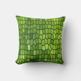 Green Cut Glass Look  Outdoor Pillow