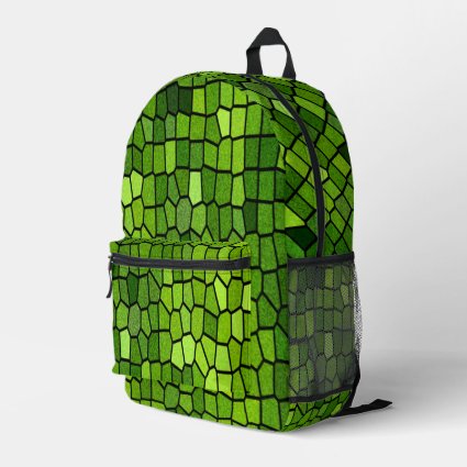 Green Cut Glass Look 