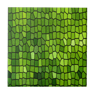 Green Cut Glass Look Tile